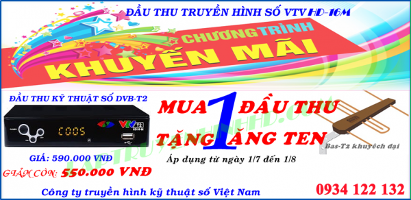 ĐẦU THU DVB T2 16M CỦA VTV